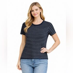 SIMONS TWIK - NWT - Navy Striped Tee - organic cotton